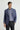 Mavi Slim Fit Dar Kesim Desenli Spor Ceket