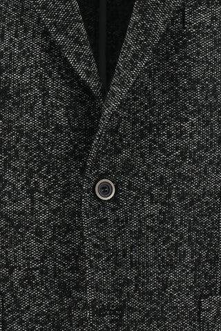  Koyu Antrasit 4 Drop Relaxed Fit Rahat Kesim Desenli Yünlü Ceket