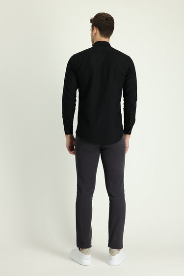  Koyu Füme Slim Fit Dar Kesim Likralı Kanvas / Chino Pantolon