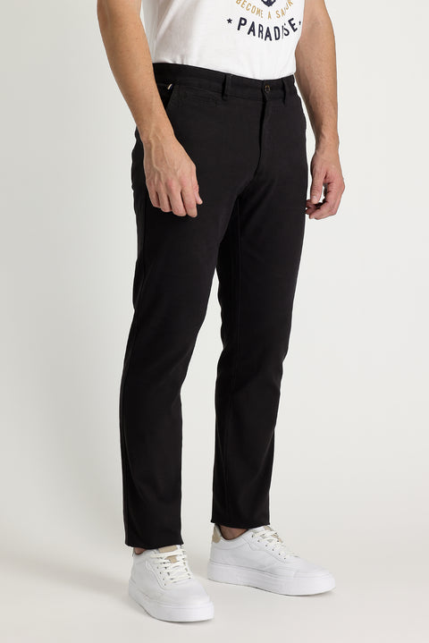 Koyu Kahve Regular Fit Standart Kesim Likralı Kanvas / Chino Pantolon