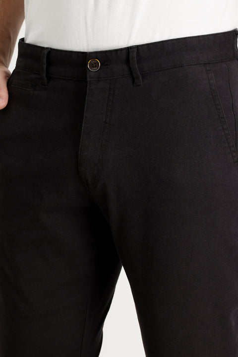 Koyu Kahve Regular Fit Standart Kesim Likralı Kanvas / Chino Pantolon