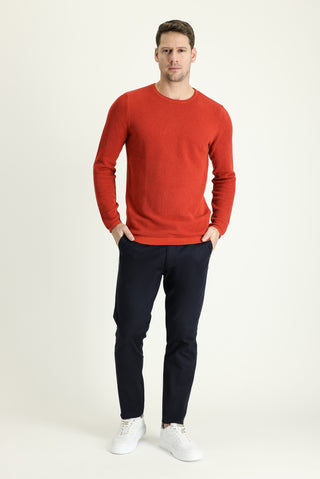  Orta Lacivert 6 Drop Regular Fit Standart Kesim Likralı Kanvas / Chino Pantolon