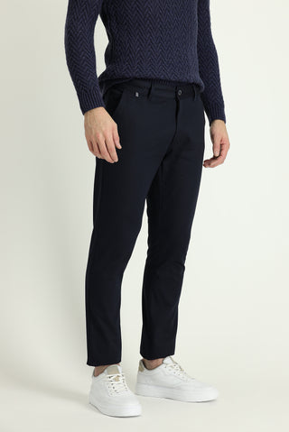  Orta Lacivert 6 Drop Regular Fit Standart Kesim Likralı Kanvas / Chino Pantolon