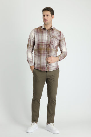  Açık Kahve  6 Drop Regular Fit Standart Kesim Likralı Kanvas / Chino Pantolon