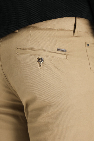 Koyu Bej Slim Fit Dar Kesim Likralı Kanvas / Chino Pantolon