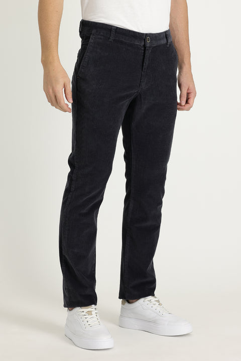 Orta Füme 6 Drop Regular Fit Standart Kesim Likralı Kadife Pantolon