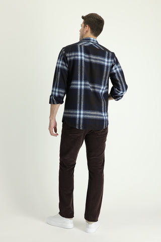  Orta Kahve 6 Drop Regular Fit Standart Kesim Likral? Kadife Pantolon-Ki??l?