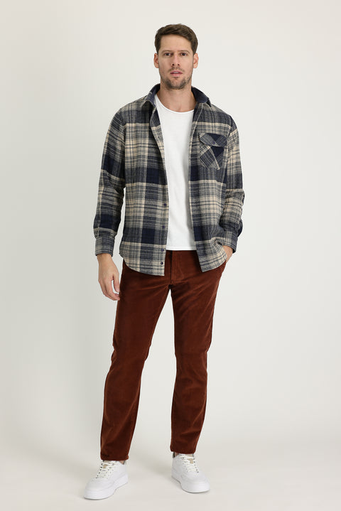 Kiremit 6 Drop Regular Fit Standart Kesim Likralı Kadife Pantolon