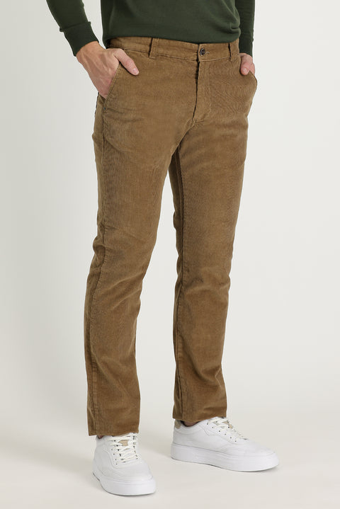 Orta Vizon 6 Drop Regular Fit Standart Kesim Likralı Kadife Pantolon