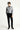 Siyah Slim Fit Dar Kesim Likralı Kadife Pantolon