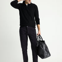 Koyu Antrasit 7 Drop Slim Fit Dar Kesim Likralı Kadife Pantolon