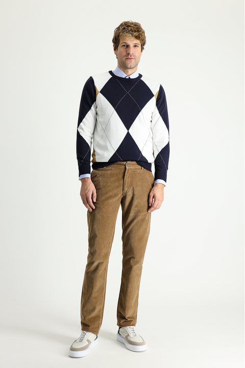 Orta Vizon 7 Drop Slim Fit Dar Kesim Likralı Kadife Pantolon