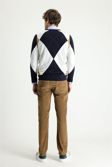 Orta Vizon Slim Fit Dar Kesim Likralı Kadife Pantolon