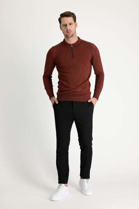 Siyah Super Slim Fit Ekstra Dar Kesim Klasik Kumaş Pantolon