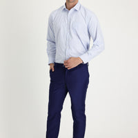 Orta Lacivert Super Slim Fit Ekstra Dar Kesim Klasik Kumaş Pantolon