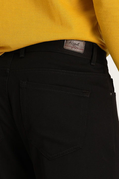Koyu Kahve Regular Fit Standart Kesim Likralı Kanvas / Chino Pantolon