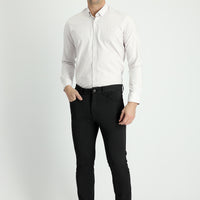 Koyu Antrasit Super Slim Fit Ekstra Dar Kesim Likralı Kanvas / Chino Pantolon
