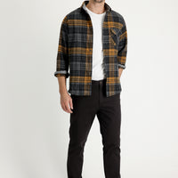 Koyu Kahve Regular Fit Standart Kesim Likralı Kanvas / Chino Pantolon