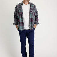 Açık Lacivert Regular Fit Likralı Kanvas / Chino Pantolon