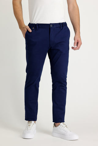  Açık Lacivert 6 Drop Regular Fit Standart Kesim Likralı Kanvas / Chino Pantolon
