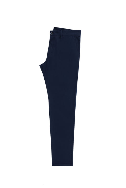Açık Lacivert Regular Fit Standart Kesim Likralı Kanvas / Chino Pantolon