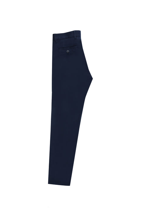 Açık Lacivert Regular Fit Standart Kesim Likralı Kanvas / Chino Pantolon