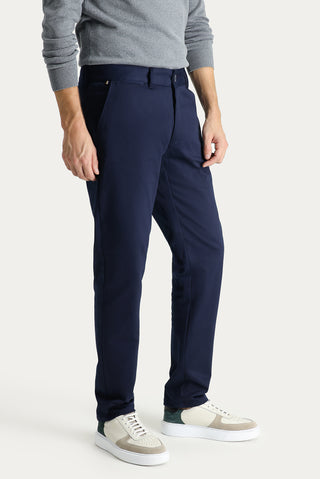  Orta Lacivert 6 Drop Regular Fit Standart Kesim Likralı Kanvas / Chino Pantolon