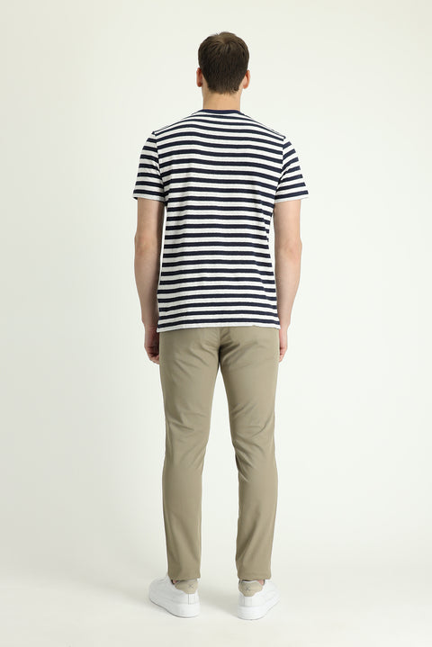 Açık Vizon Regular Fit Standart Kesim Likralı Kanvas / Chino Pantolon