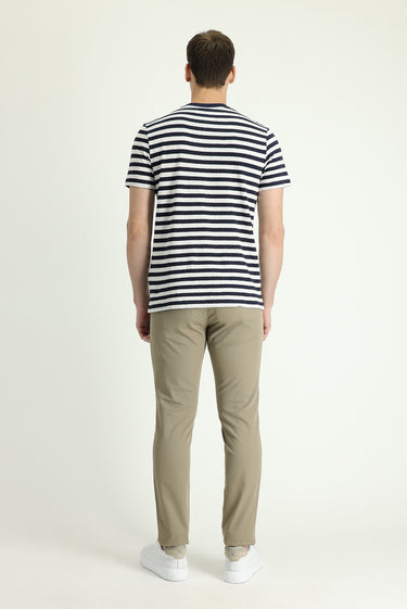 Açık Vizon Slim Fit Dar Kesim Likralı Kanvas / Chino Pantolon