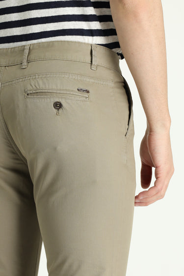Açık Vizon Slim Fit Dar Kesim Likralı Kanvas / Chino Pantolon