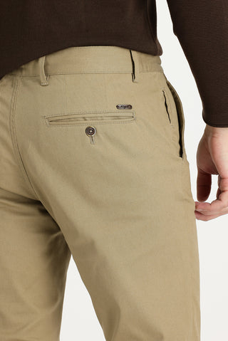 Koyu Bej 6 Drop Regular Fit Standart Kesim Likralı Kanvas / Chino Pantolon