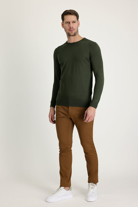 Taba Regular Fit Standart Kesim Likralı Kanvas / Chino Pantolon