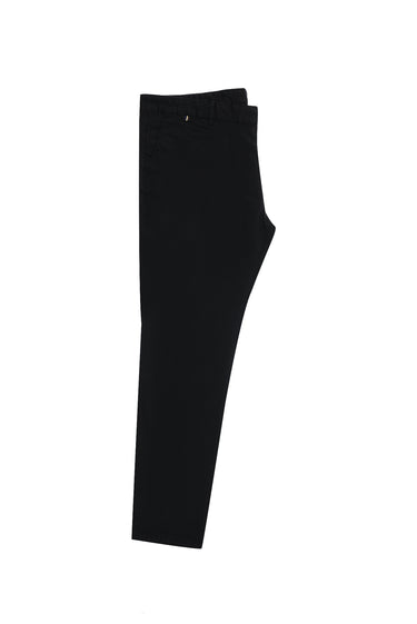 Siyah Regular Fit Likralı Kanvas / Chino Pantolon