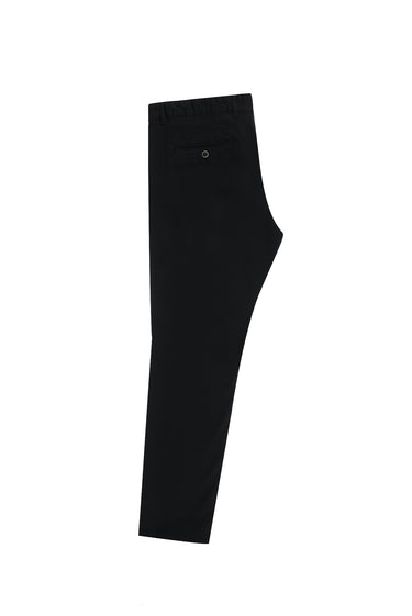 Siyah Regular Fit Likralı Kanvas / Chino Pantolon