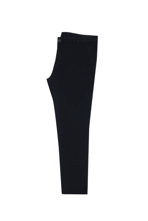 Koyu Lacivert 6 Drop Regular Fit Standart Kesim Likralı Kanvas / Chino Pantolon