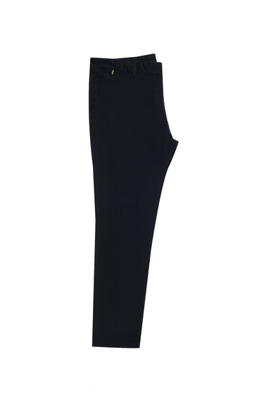 Koyu Lacivert Regular Fit Likralı Kanvas / Chino Pantolon