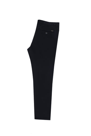 Koyu Lacivert Regular Fit Likralı Kanvas / Chino Pantolon