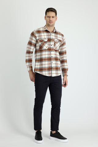  Koyu Füme 7 Drop Slim Fit Dar Kesim Likralı Kanvas / Chino Pantolon