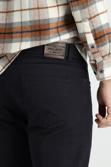 Koyu Füme Slim Fit Dar Kesim Likralı Kanvas / Chino Pantolon