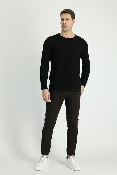 Orta Kahve Slim Fit Dar Kesim Likralı Kanvas / Chino Pantolon