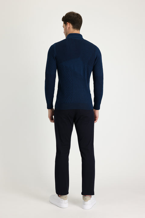 Koyu Lacivert Regular Fit Standart Kesim Spor Pantolon