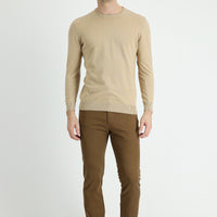 Camel Slim Fit Dar Kesim Likralı Kanvas / Chino Pantolon