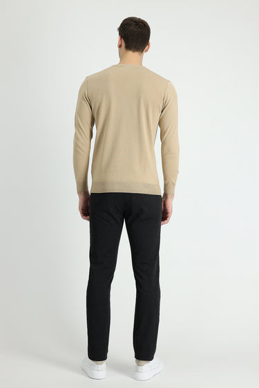 Koyu Antrasit Slim Fit Dar Kesim Likralı Kanvas / Chino Pantolon