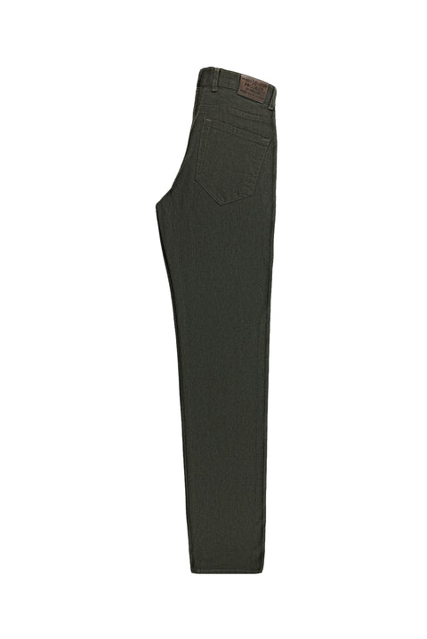 Orta Haki 7 Drop Slim Fit Dar Kesim Likralı Kanvas / Chino Pantolon