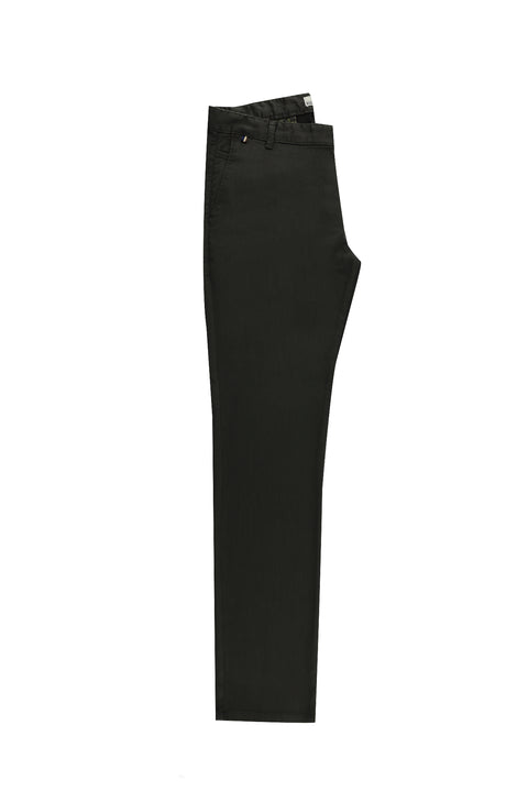 Orta Haki 6 Drop Regular Fit Standart Kesim Likralı Kanvas / Chino Pantolon