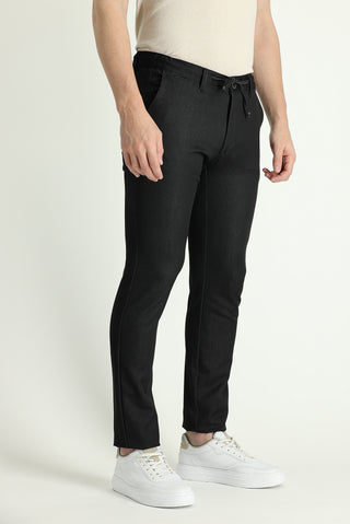  Orta Antrasit 7 Drop Slim Fit Dar Kesim Beli Lastikli İpli Pantolon