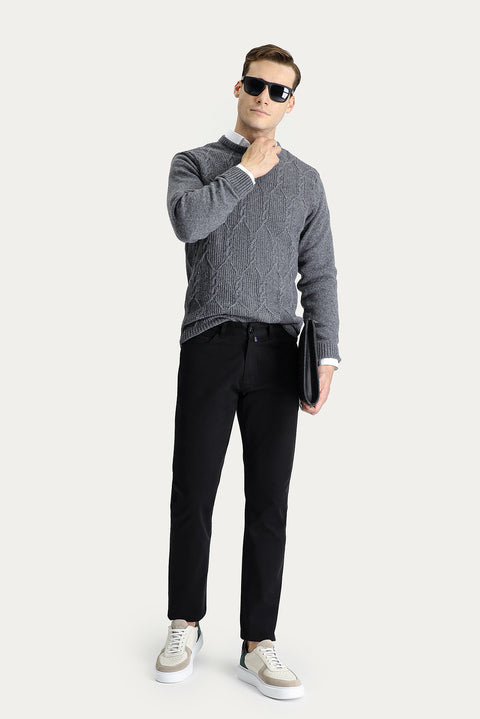 Black Slim Fit Tapered Tracksuit Bottoms