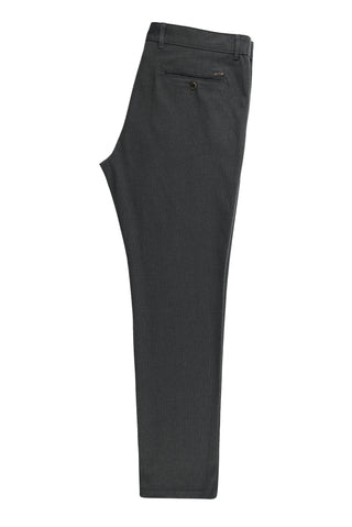  Koyu Füme 6 Drop Regular Fit Standart Kesim Desenli Likralı Kanvas / Chino Pantolon