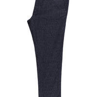 Koyu Lacivert Regular Fit Desenli Likralı Kanvas / Chino Pantolon