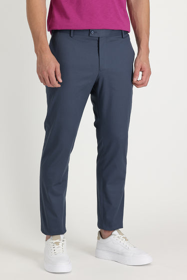 Orta Petrol Super Slim Fit Ekstra Dar Kesim Pamuk Klasik Kumaş Pantolon